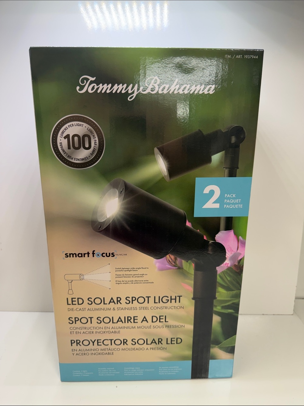 Tommy Bahama Solar LED Spot Light - Black